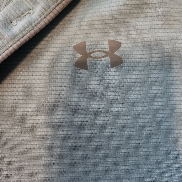 Men's Under Armour Heat Gear Teal Polo Shirt Size Medium - Picture 4 of 5